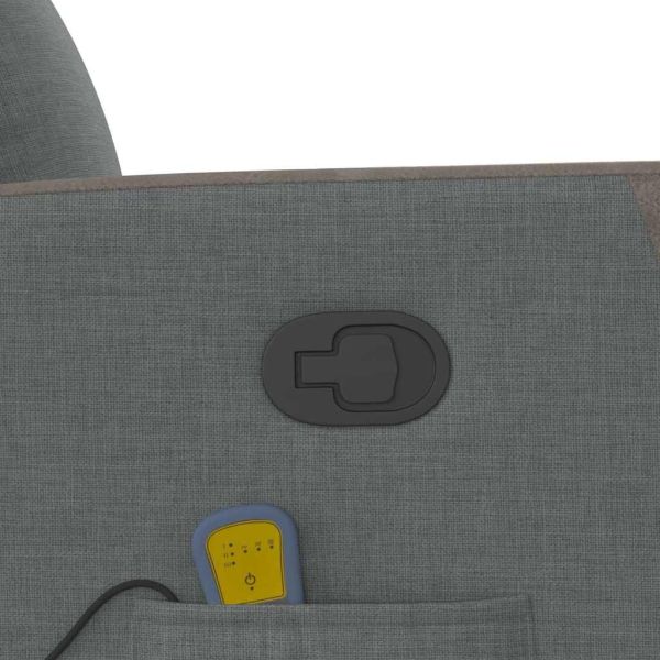 Масажен наклоняем стол, тъмносив, текстил