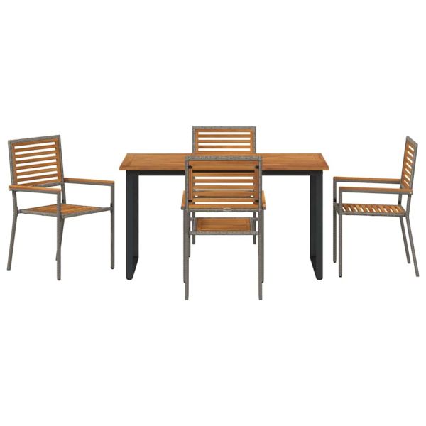 Комплект за хранене в градината 5 pcs Сив