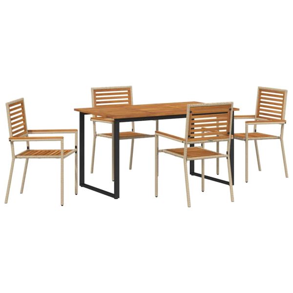 Комплект за хранене в градината 5 pcs Бежово