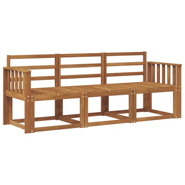 Комплект дивани за открито 3 pcs Естествен