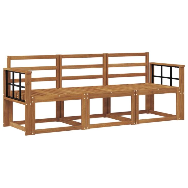 Комплект дивани за открито 3 pcs Естествен