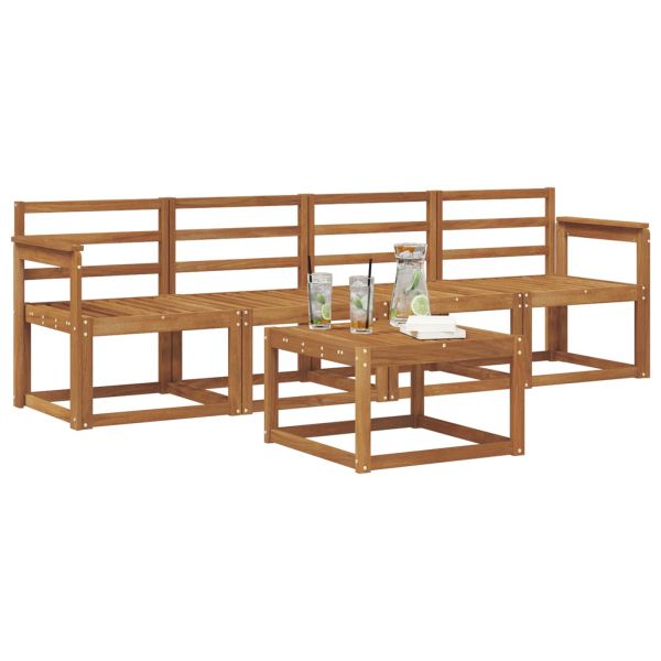 Комплект дивани за открито 5 pcs Естествен