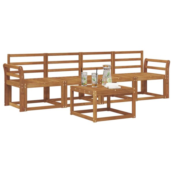 Комплект дивани за открито 5 pcs Естествен