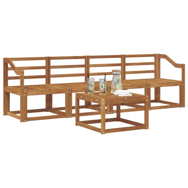 Комплект дивани за открито 5 pcs Естествен