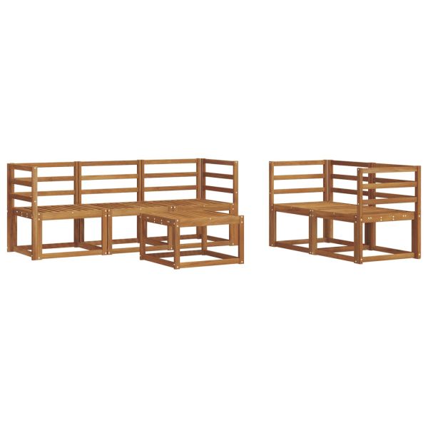 Комплект дивани за открито 6 pcs Естествен