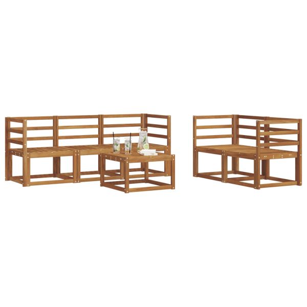 Комплект дивани за открито 6 pcs Естествен