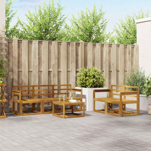 Комплект дивани за открито 6 pcs Естествен