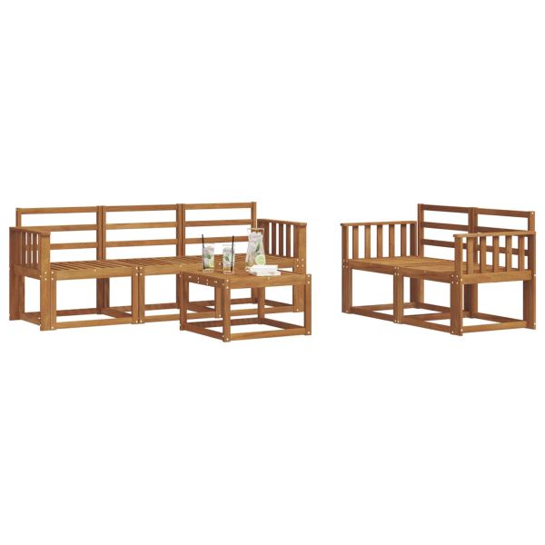 Комплект дивани за открито 6 pcs Естествен