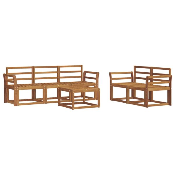 Комплект дивани за открито 6 pcs Естествен