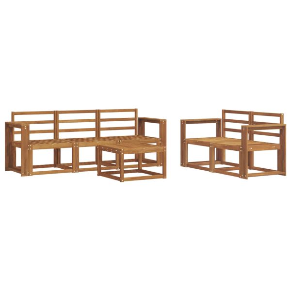 Комплект дивани за открито 6 pcs Естествен