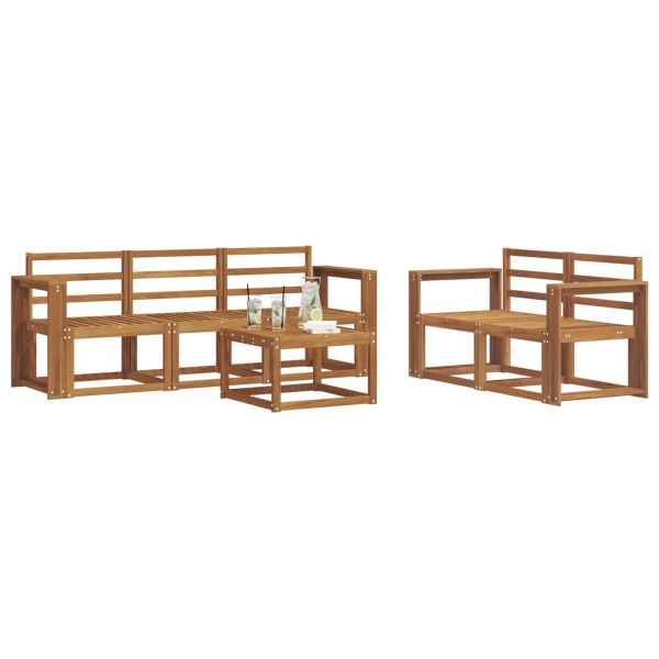 Комплект дивани за открито 6 pcs Естествен