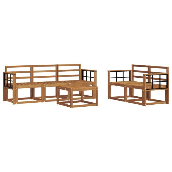 Комплект дивани за открито 6 pcs Естествен