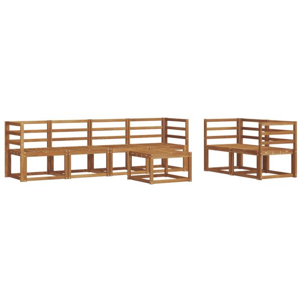 Комплект дивани за открито 7 pcs Естествен