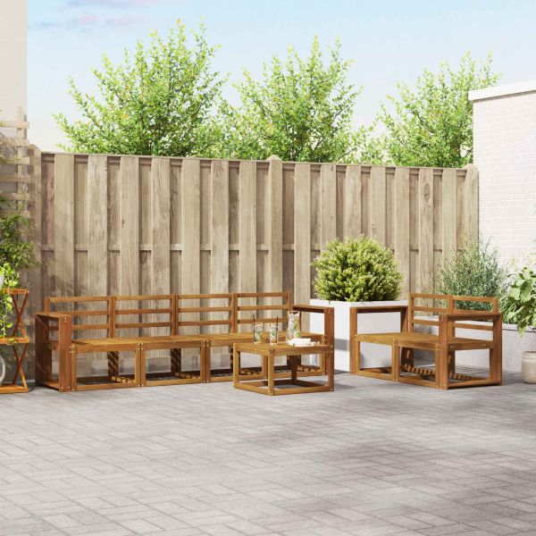 Комплект дивани за открито 7 pcs Естествен