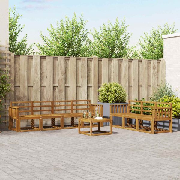 Комплект дивани за открито 8 pcs Естествен