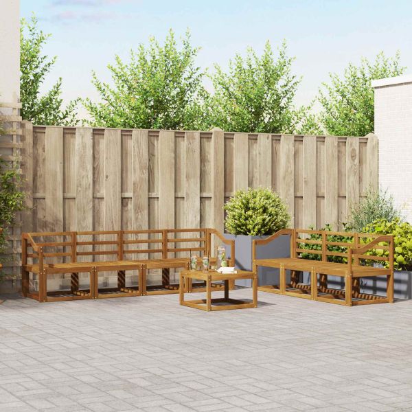 Комплект дивани за открито 8 pcs Естествен