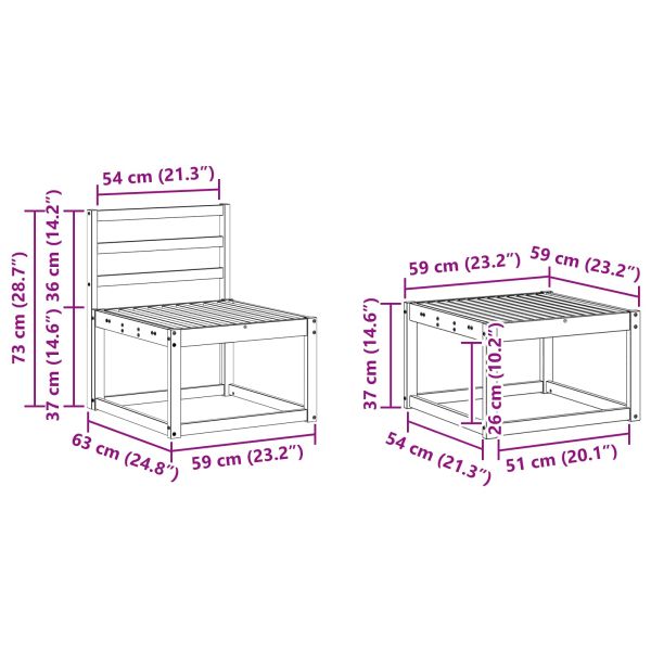 Комплект дивани за открито 8 pcs Естествен