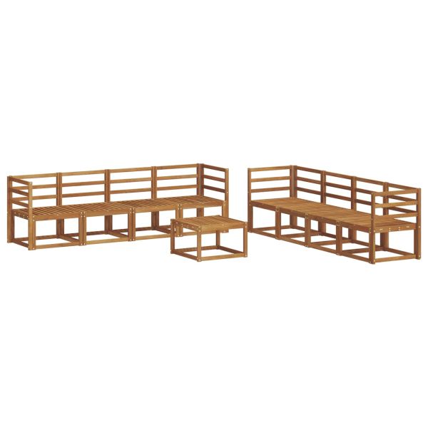 Комплект дивани за открито 9 pcs Естествен