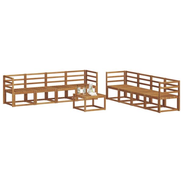 Комплект дивани за открито 9 pcs Естествен