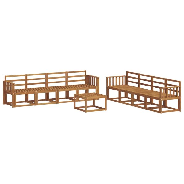 Комплект дивани за открито 9 pcs Естествен