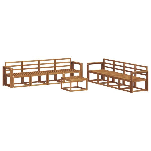 Комплект дивани за открито 9 pcs Естествен