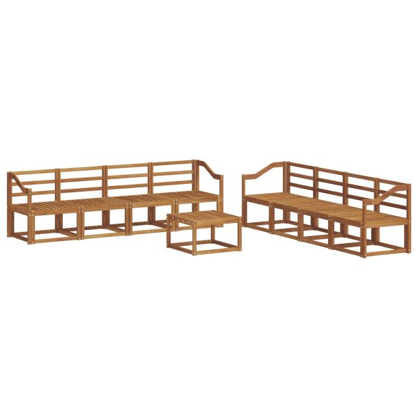 Комплект дивани за открито 9 pcs Естествен