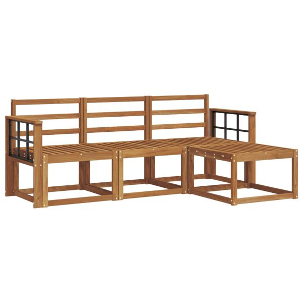 Комплект дивани за открито 4 pcs Естествен