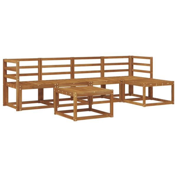 Комплект дивани за открито 6 pcs Естествен