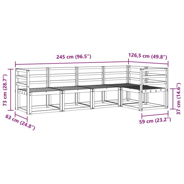 Комплект дивани 5 pcs Естествен