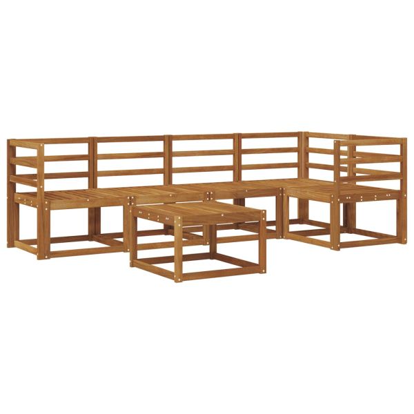 Комплект дивани за открито 6 pcs Естествен