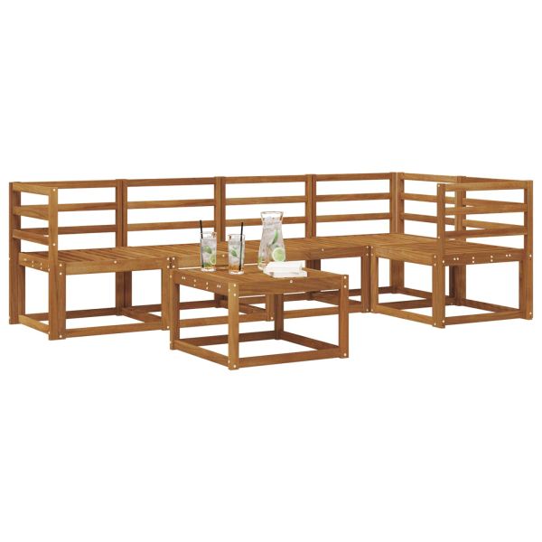 Комплект дивани за открито 6 pcs Естествен
