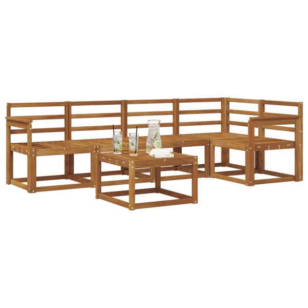 Комплект дивани за открито 6 pcs Естествен