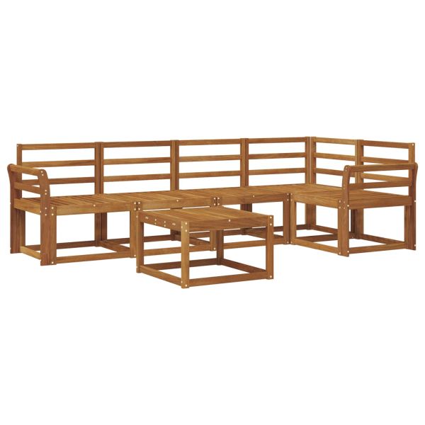 Комплект дивани за открито 6 pcs Естествен
