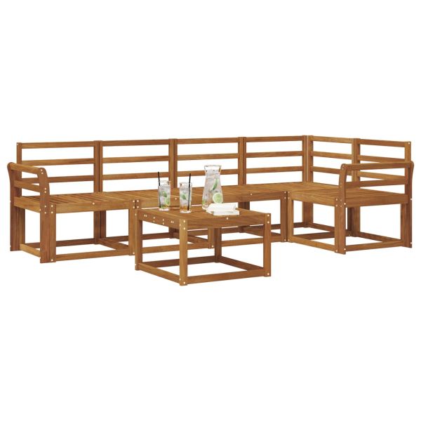 Комплект дивани за открито 6 pcs Естествен