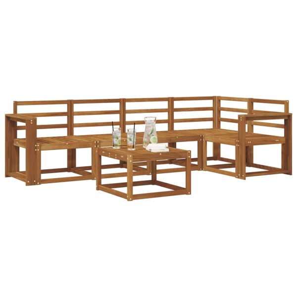 Комплект дивани за открито 6 pcs Естествен