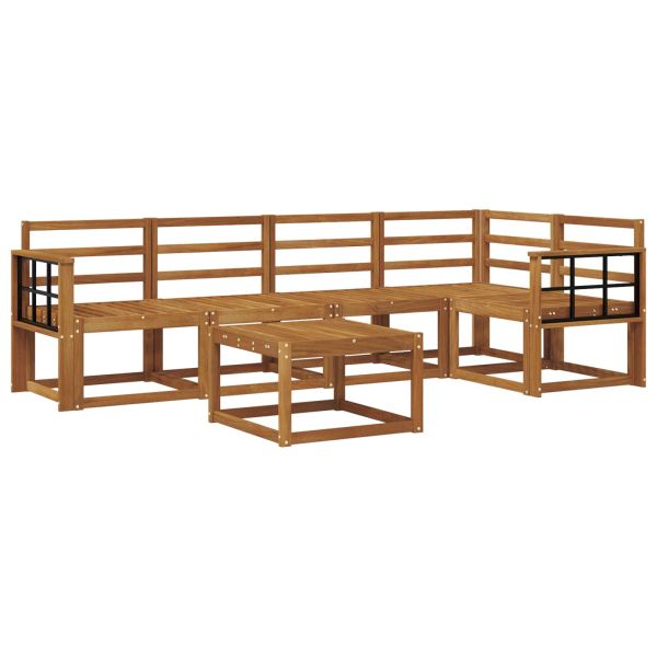 Комплект дивани за открито 6 pcs Естествен