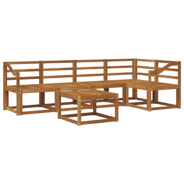 Комплект дивани за открито 6 pcs Естествен