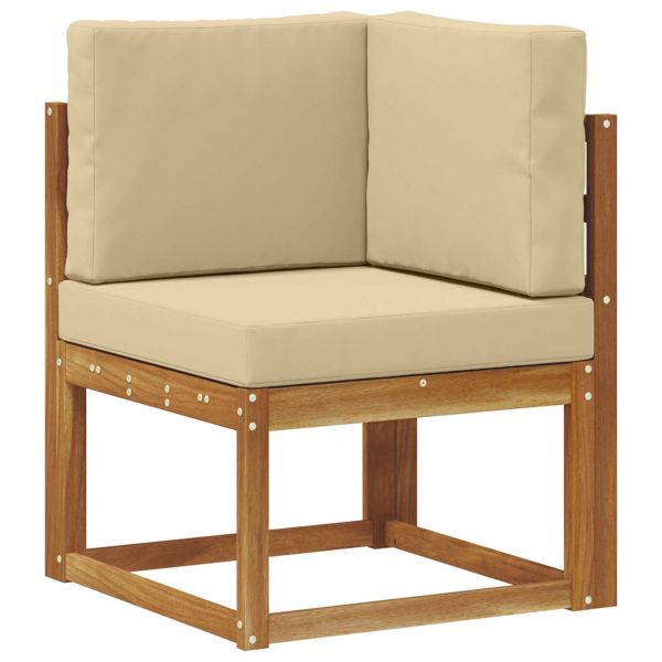 Комплект дивани за открито 6 pcs Натурален и Бежов