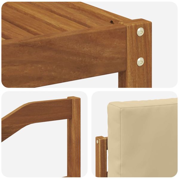 Комплект дивани за открито 6 pcs Натурален и Бежов