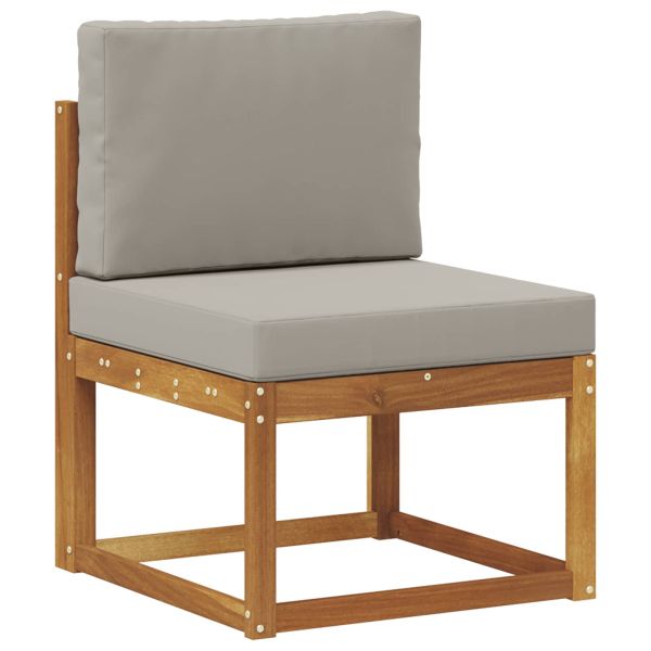 Комплект дивани за открито 6 pcs Естествено и светло сиво