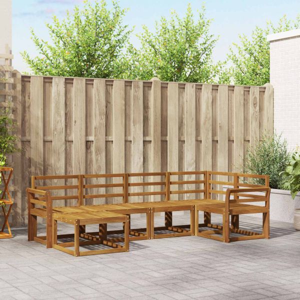 Комплект дивани за открито 6 pcs Естествен