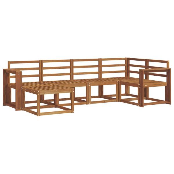 Комплект дивани за открито 6 pcs Естествен