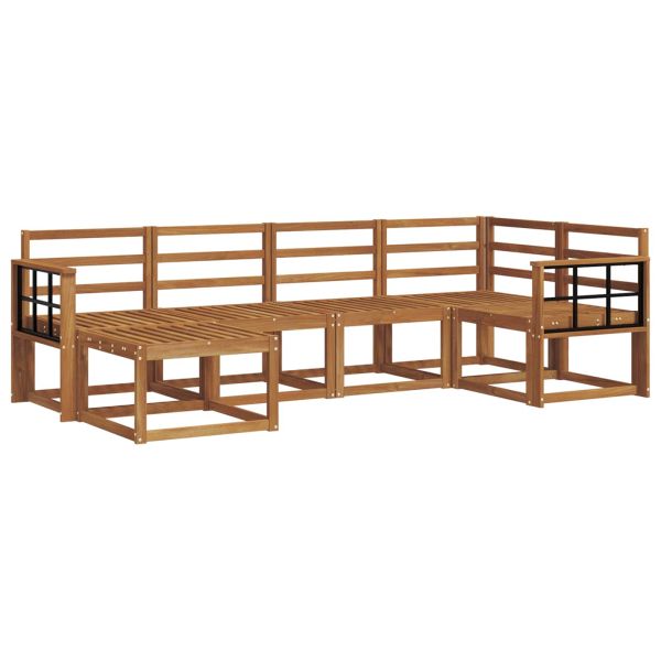 Комплект дивани за открито 6 pcs Естествен