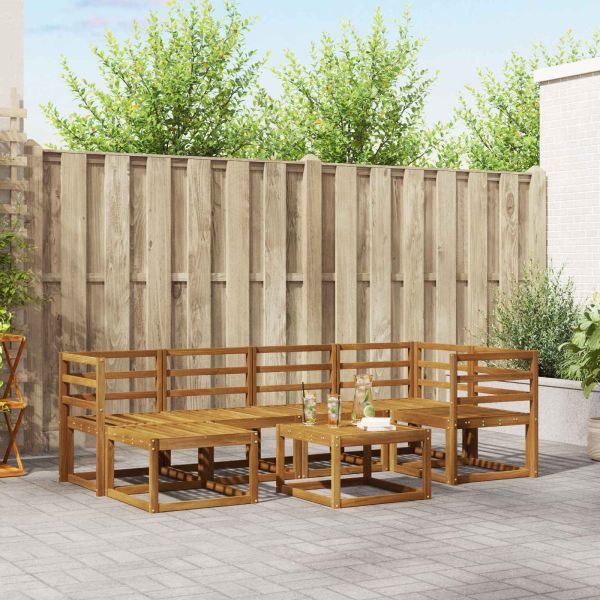 Комплект дивани за открито 7 pcs Естествен