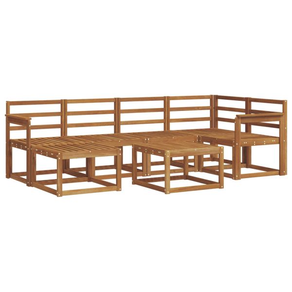 Комплект дивани за открито 7 pcs Естествен