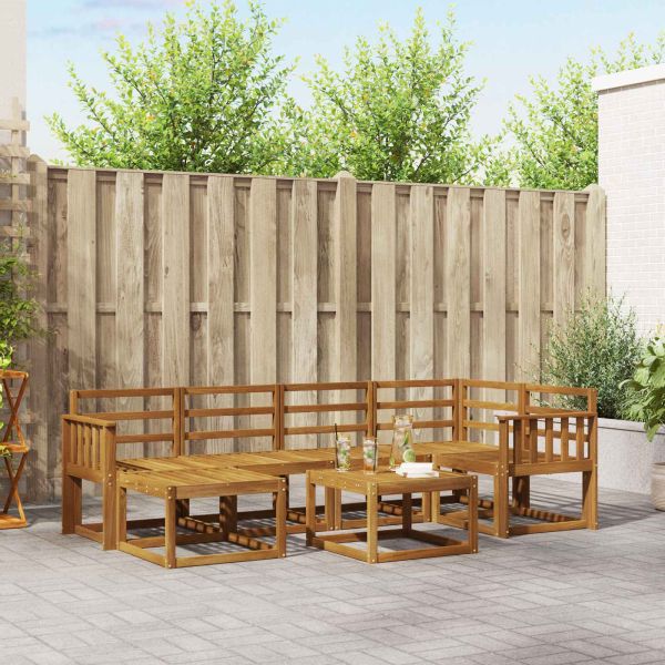 Комплект дивани за открито 7 pcs Естествен