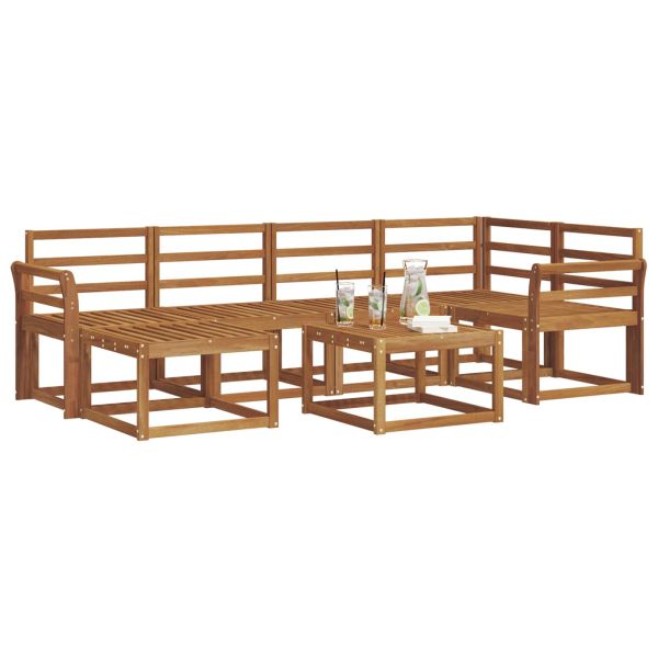 Комплект дивани за открито 7 pcs Естествен