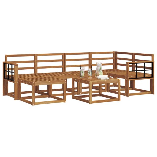 Комплект дивани за открито 7 pcs Естествен