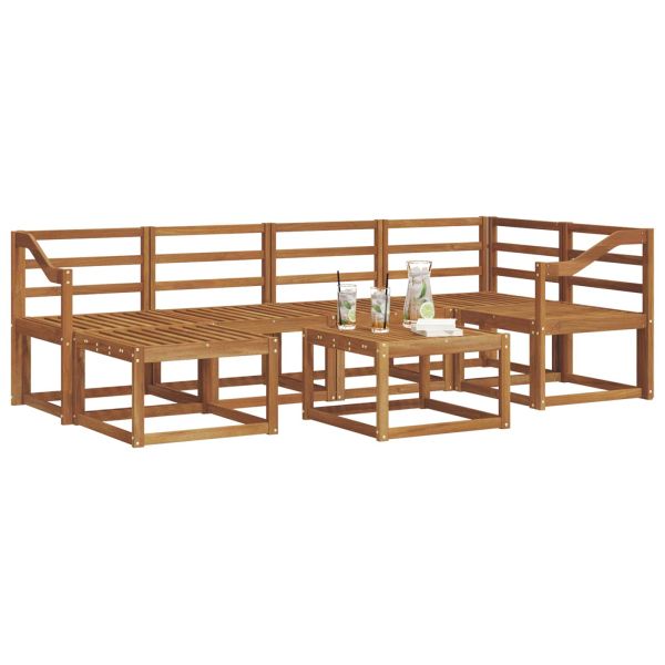 Комплект дивани за открито 7 pcs Естествен