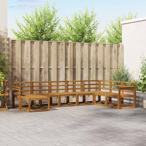 Комплект дивани за открито 8 pcs Естествен